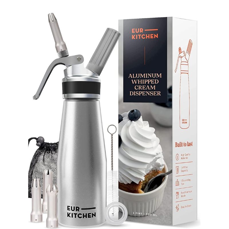 EurKitchen Professional Aluminum Whipped Cream Dispenser image